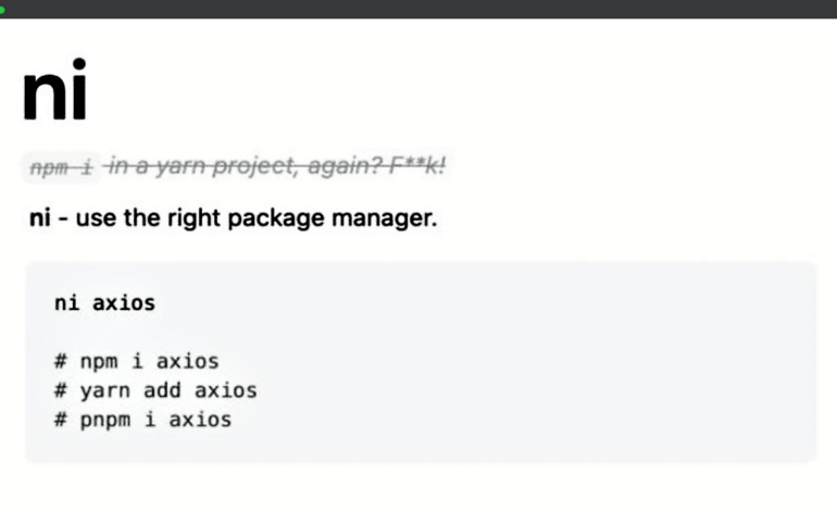 Use the right package manager